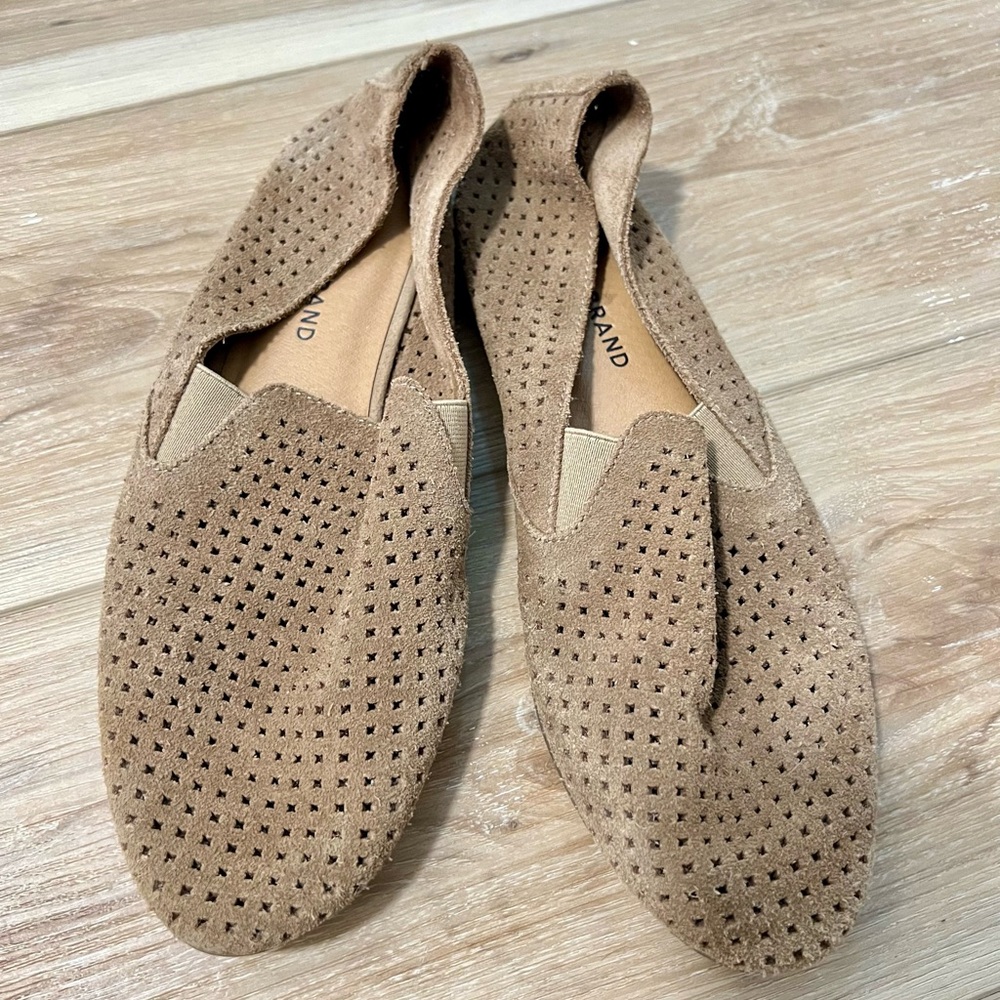 Lucky Brand Charsa Slip on Flats Shoes Womens 9 Leather